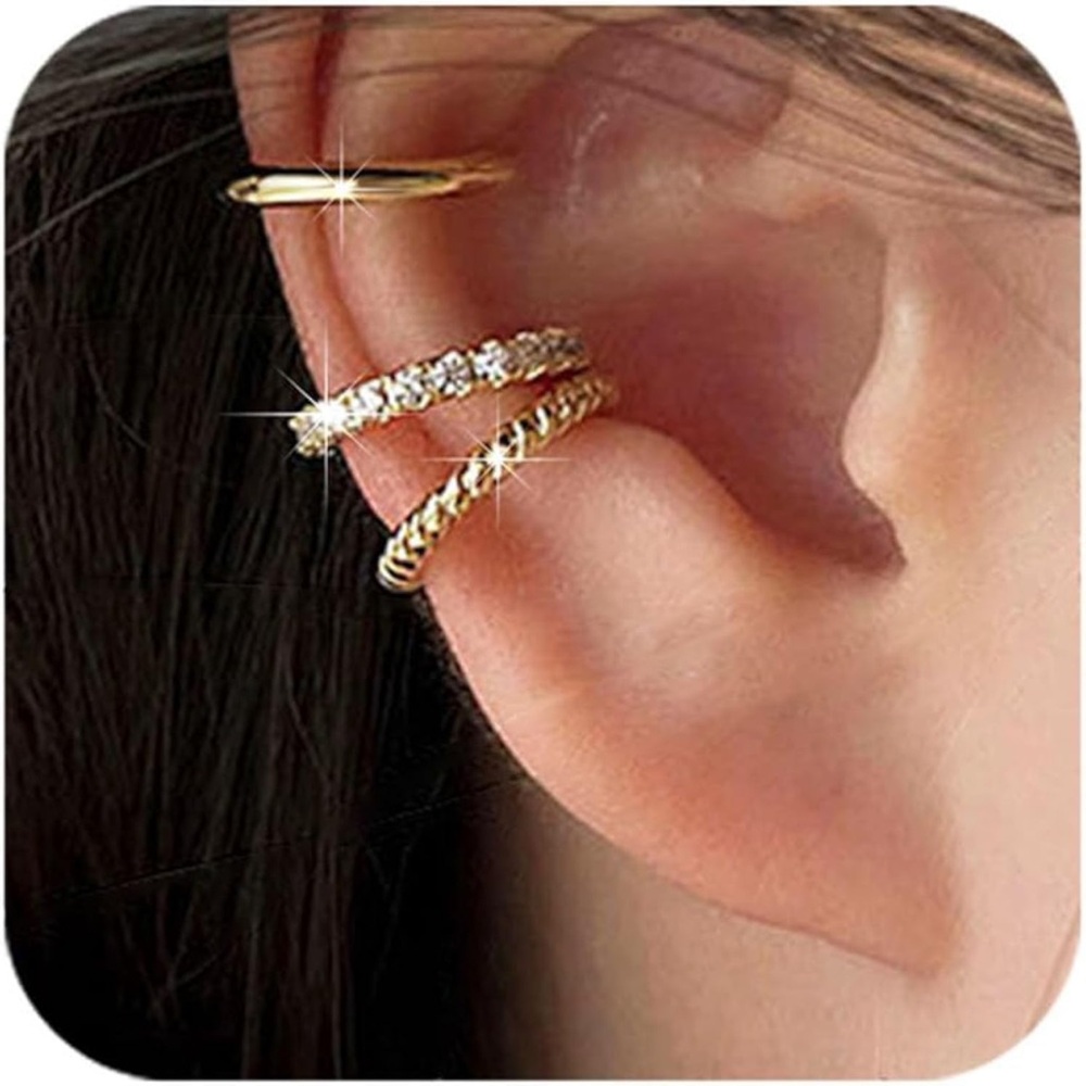 NWT 14K Gold Plated Ear Cuff Earrings, AVAILABLE IN GOLD OR SILVER